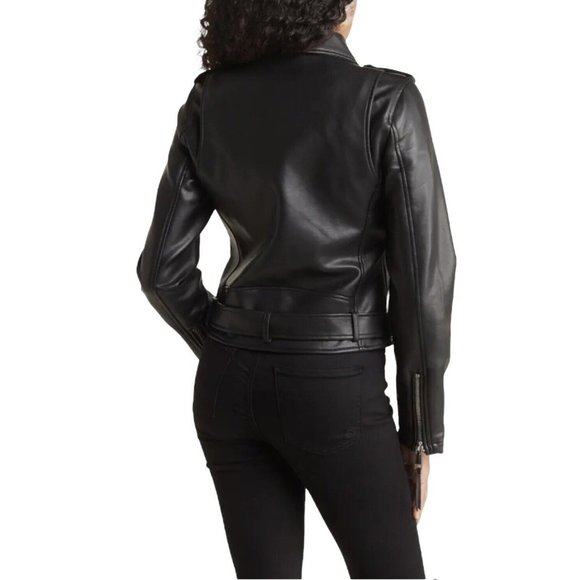REBECCA MINKOFF Faux Leather Moto Jacket - Picture 4 of 4